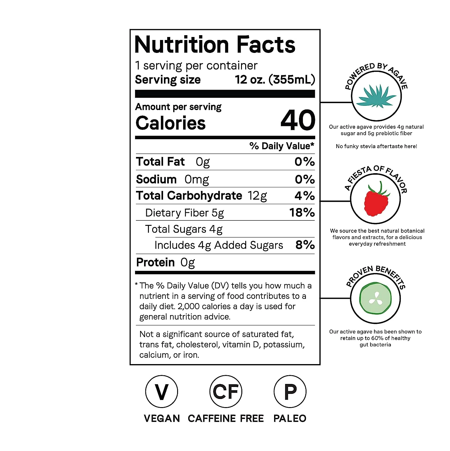 Mayawell Prebiotic Soda, Raspberry Cucumber, 12oz (Pack of 12) - Image 2