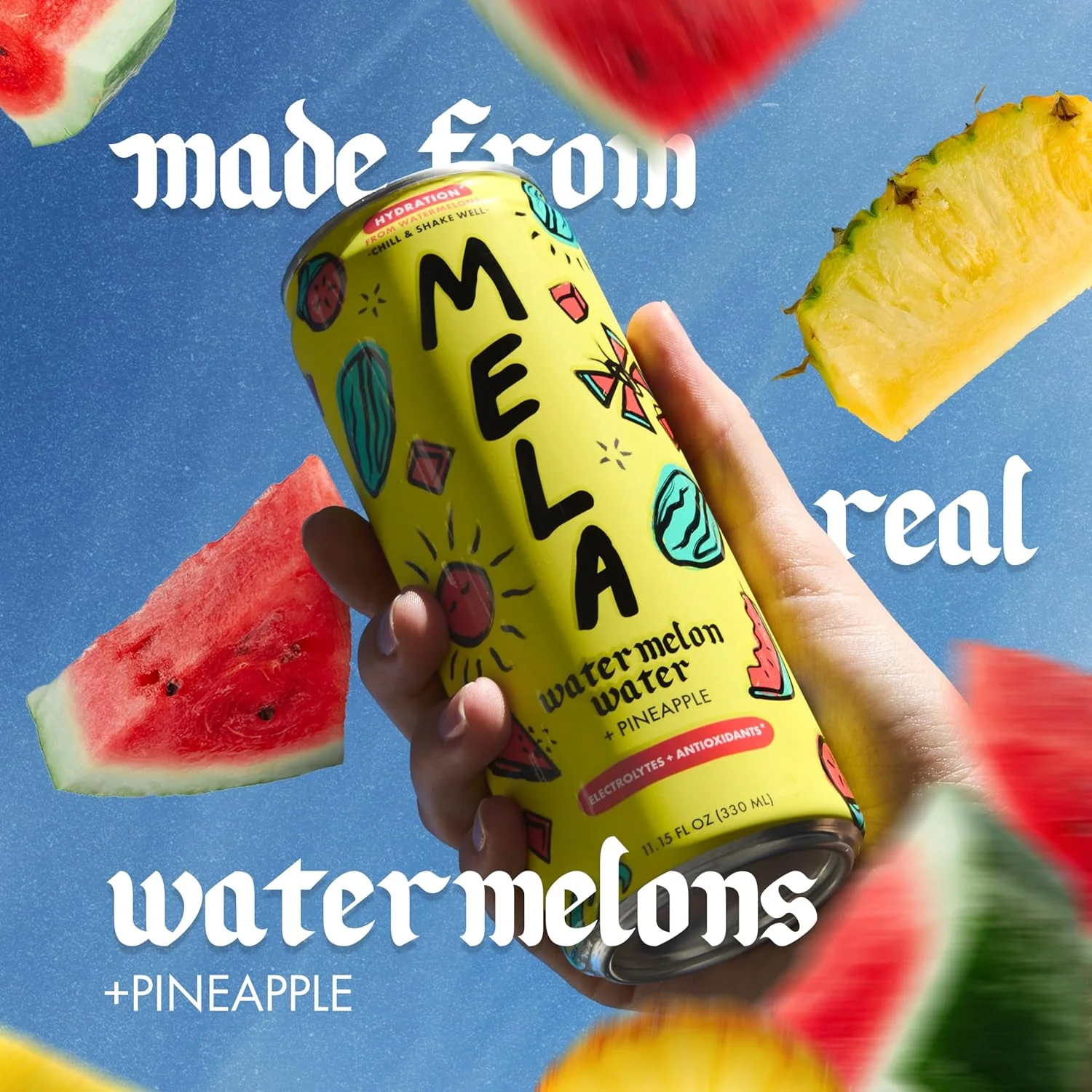 Mela Watermelon Water, Pineapple, 330ml / 11.15 oz (Pack of 12) - Image 3