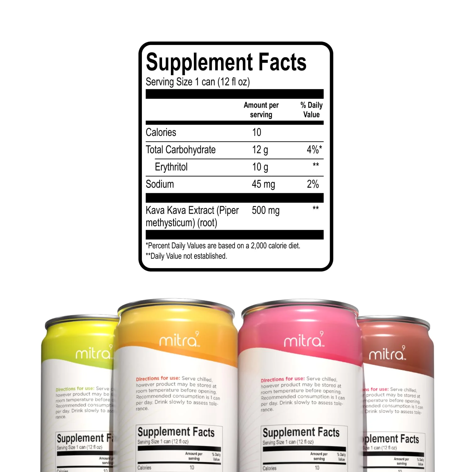 MITRA9 Sparkling Kava Beverage, 4 Flavor Variety, 12oz (Pack of 12) - Image 2