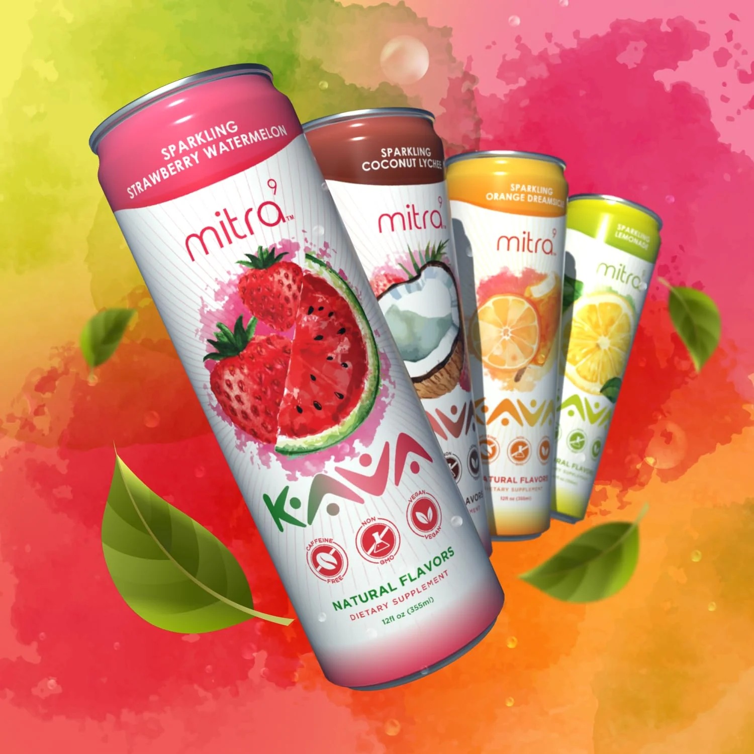 MITRA9 Sparkling Kava Beverage, 4 Flavor Variety, 12oz (Pack of 12) - Image 3