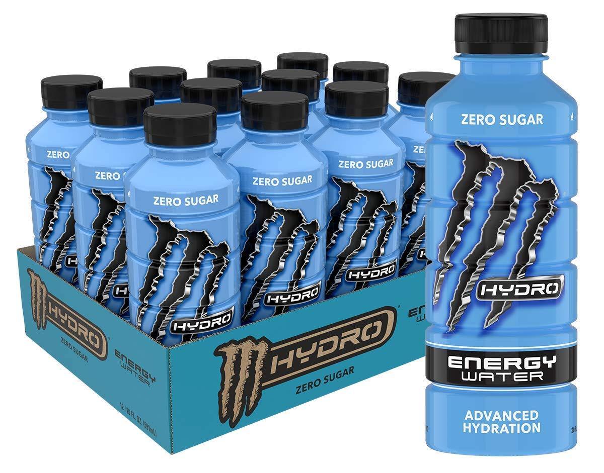 Monster Hydro Energy Drink, Zero Sugar, 20oz (Pack of 12)