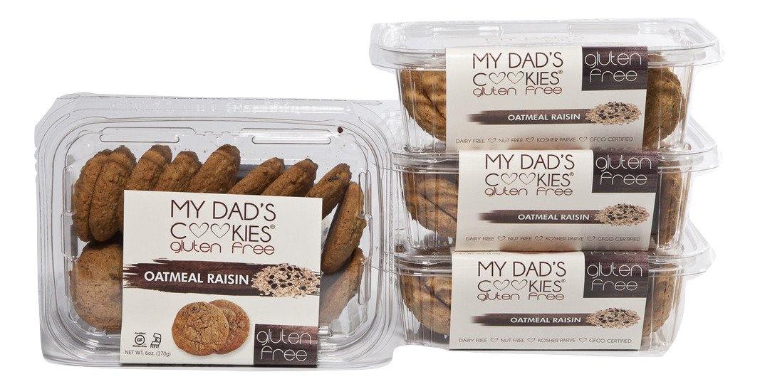 My Dad's Cookies, Gluten and Dairy Free, Oatmeal Raisin Cookie, 6 oz (Pack of 3)