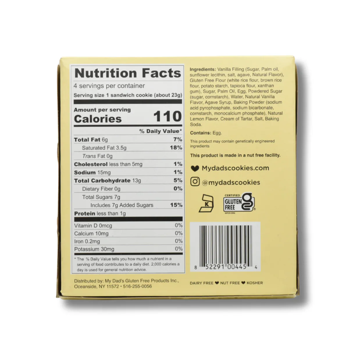 My Dad's Cookies, Lemon Burst Linzer, 2oz, 4 Count - Image 2