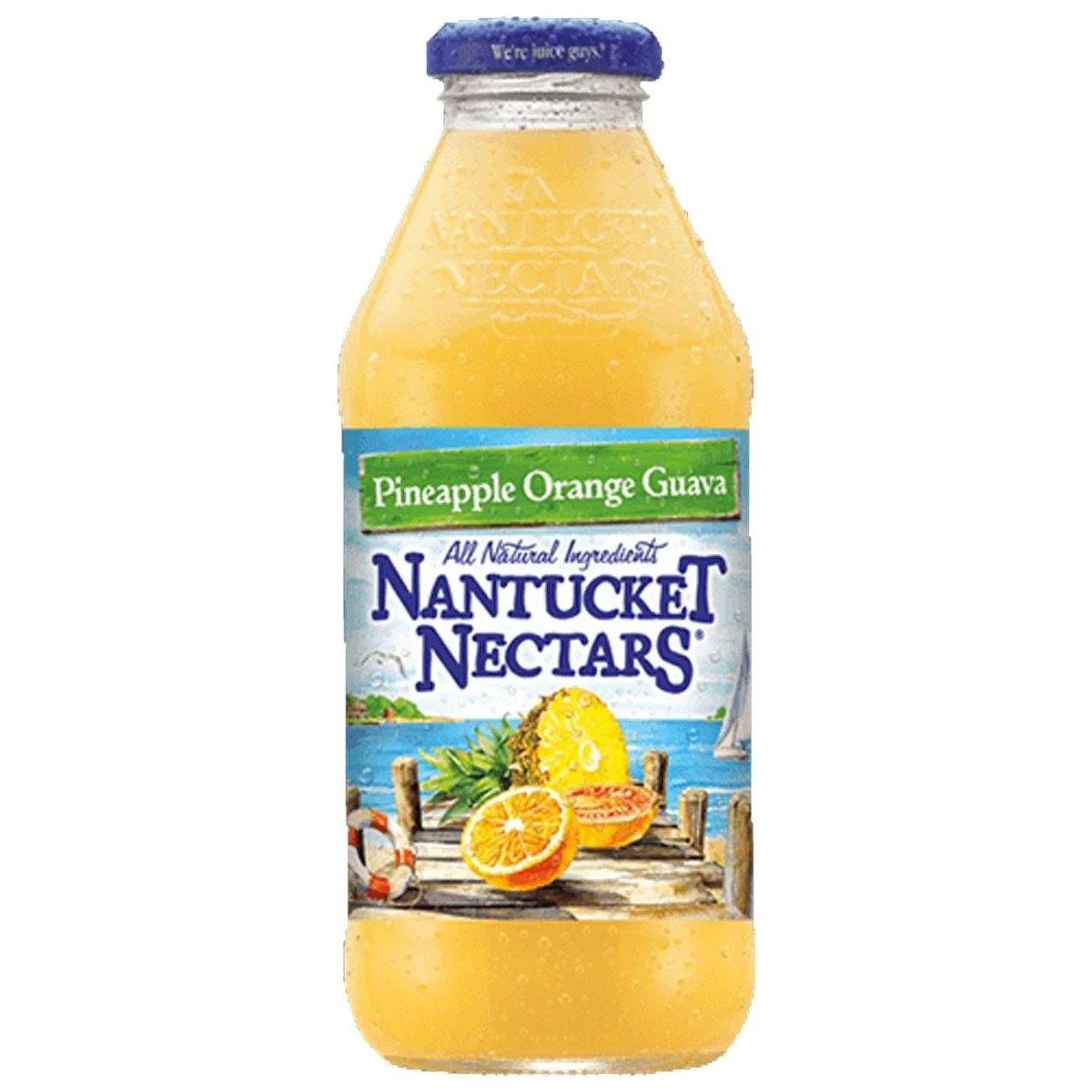 Nantucket Nectars All Natural Juice, Pineapple Orange Guava, 16oz Plastic Bottles (Pack of 12)