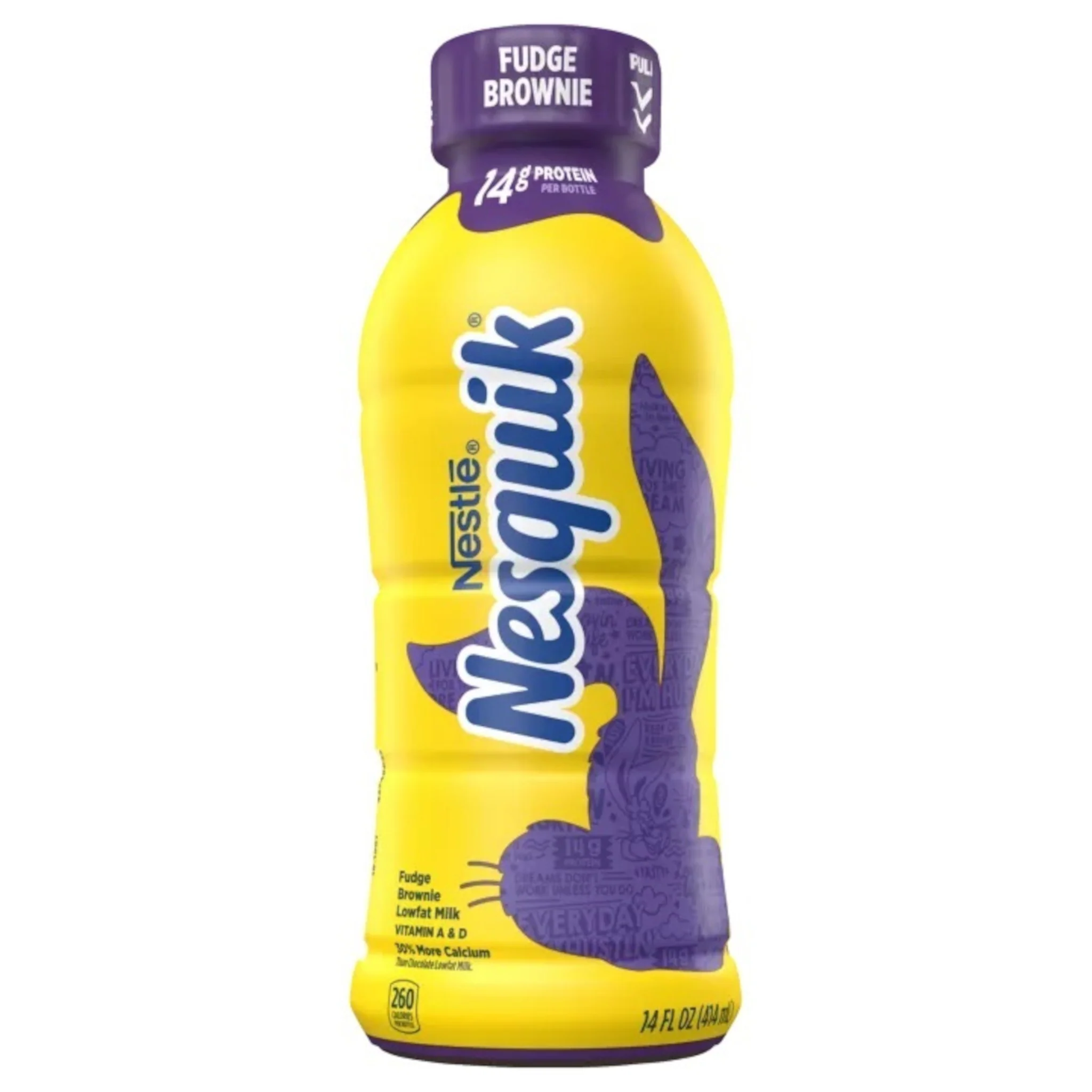 Nestle Nesquik Low Fat Flavored Milk, Fudge Brownie, 14 Ounce (Pack of 12)