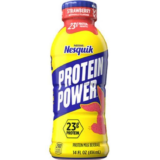 Nestle Nesquik Protein Plus Milk 14 oz Strawberry (Pack of 12)