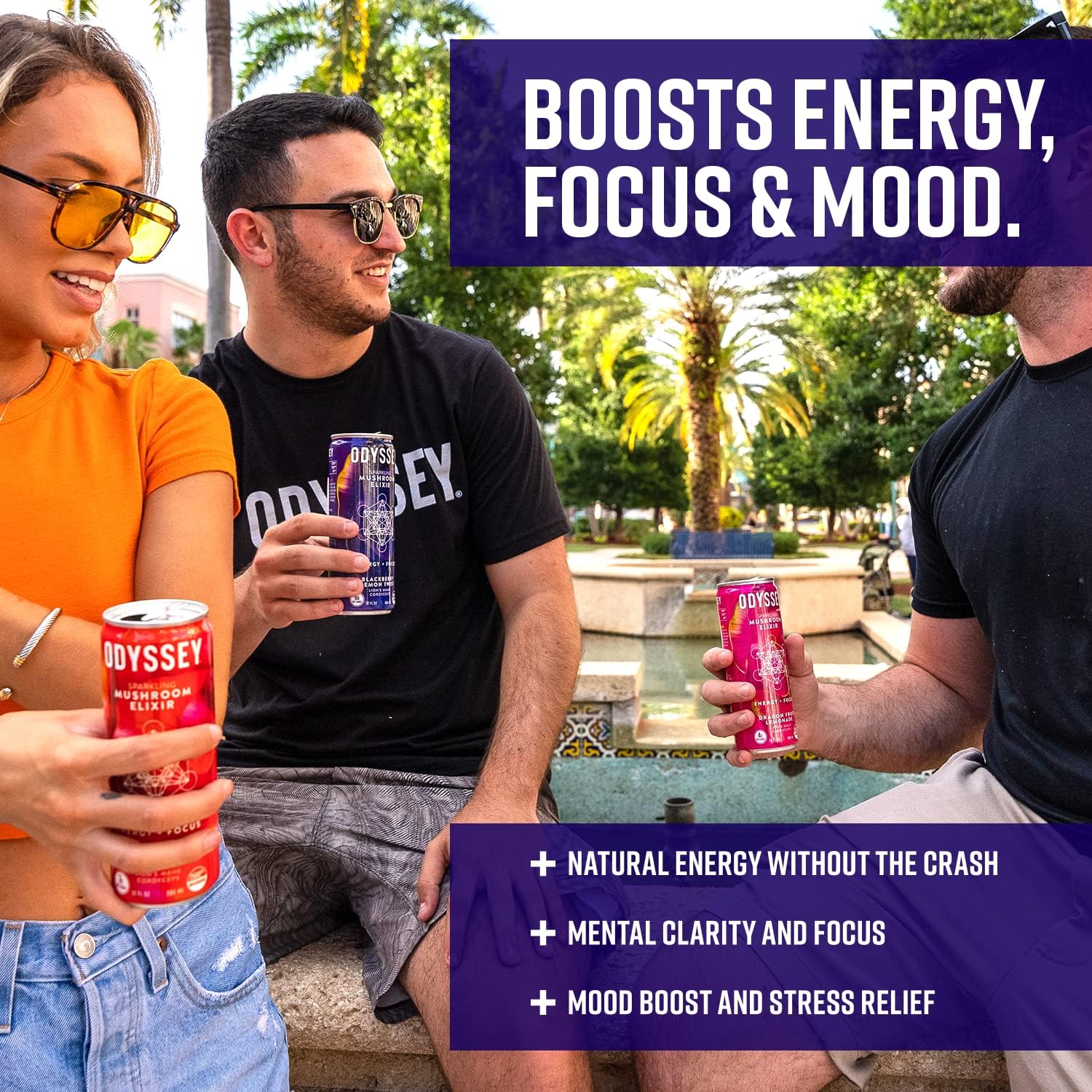 Odyssey ELIXIR Sparkling Energy Drink, Blackberry Lemonade, 12oz (Pack of 12) - Image 5