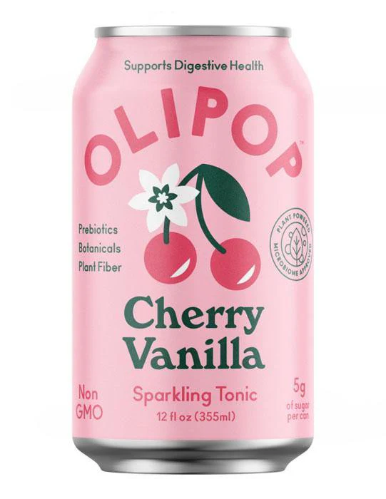 Olipop Sparkling Prebiotic Soda, Cherry Vanilla, 12oz (Pack of 12) - Image 5