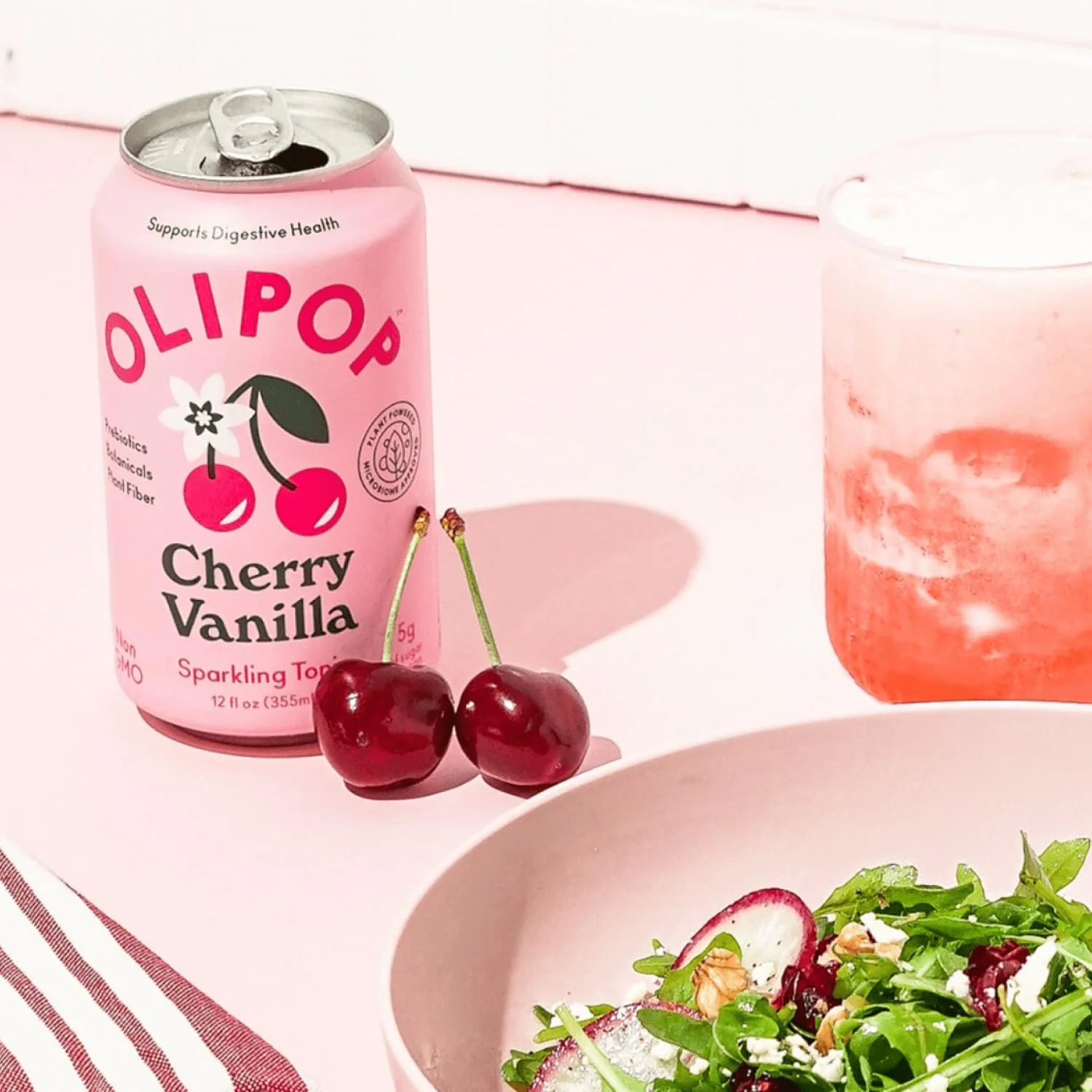 Olipop Sparkling Prebiotic Soda, Cherry Vanilla, 12oz (Pack of 12) - Image 6