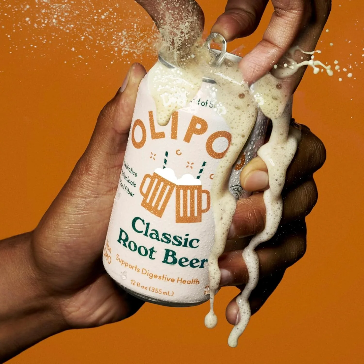 Olipop Sparkling Prebiotic Soda, Classic Root Beer, 12oz (Pack of 12) - Image 4