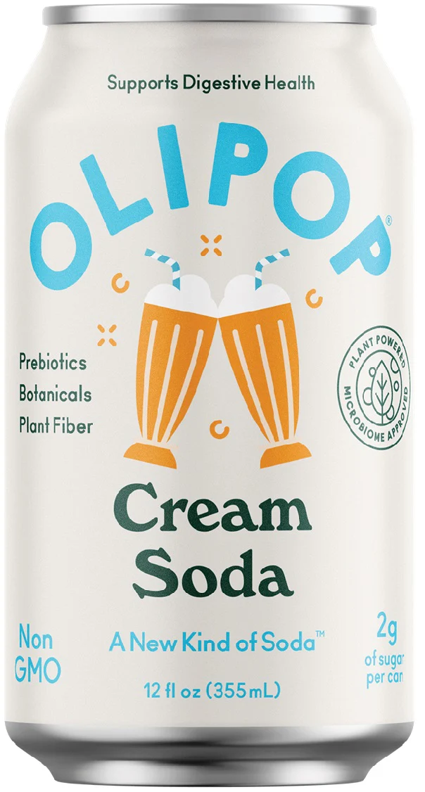Olipop Sparkling Prebiotic Soda, Cream Soda, 12oz (Pack of 12) - Image 6
