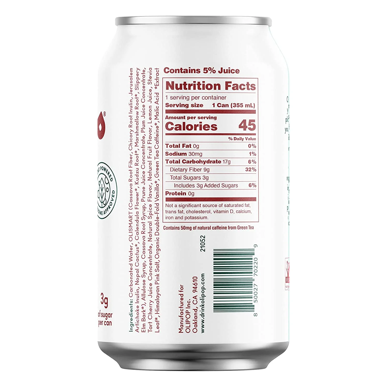 Olipop Sparkling Prebiotic Soda, Doctor Goodwin, 12oz (Pack of 12) - Image 10
