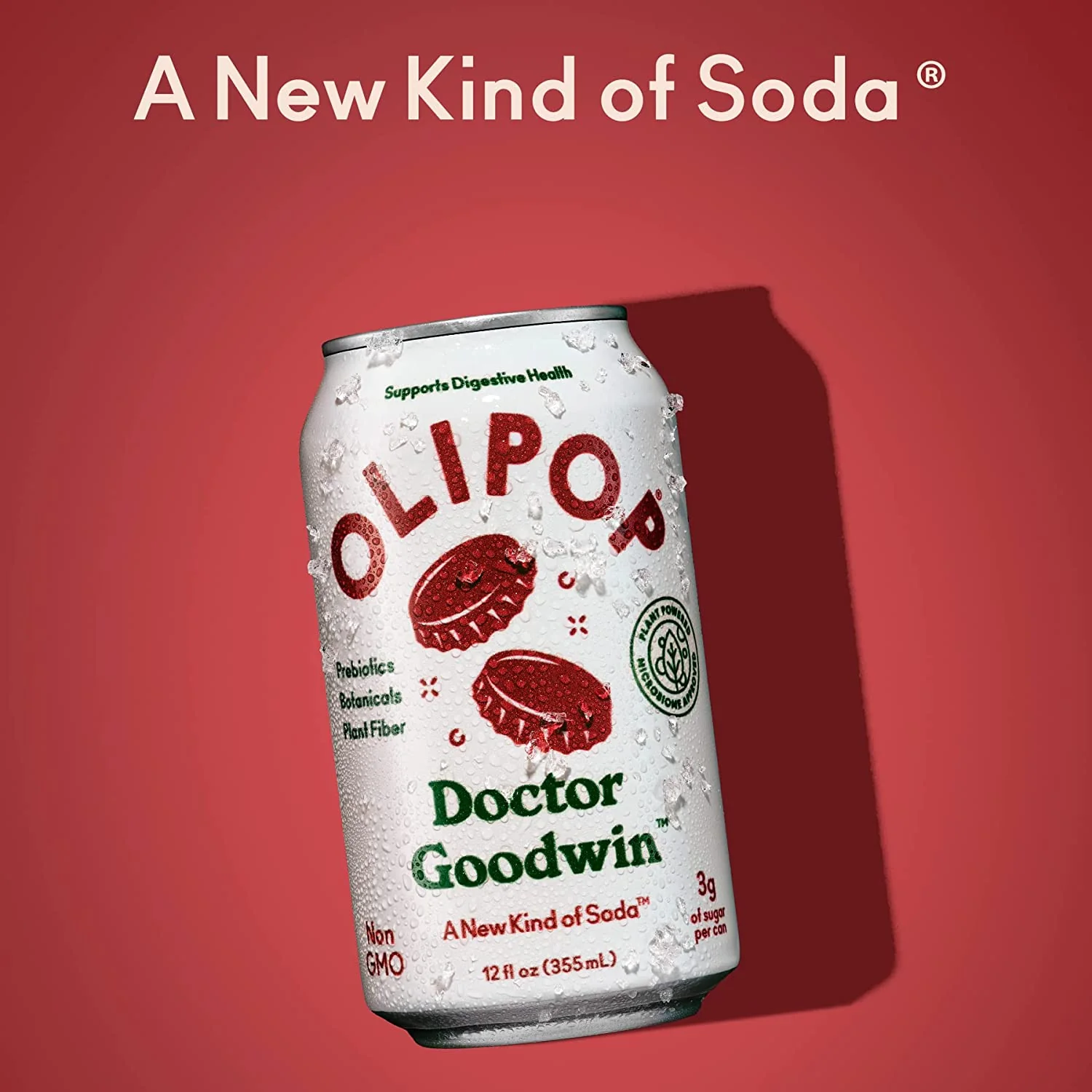Olipop Sparkling Prebiotic Soda, Doctor Goodwin, 12oz (Pack of 12) - Image 5