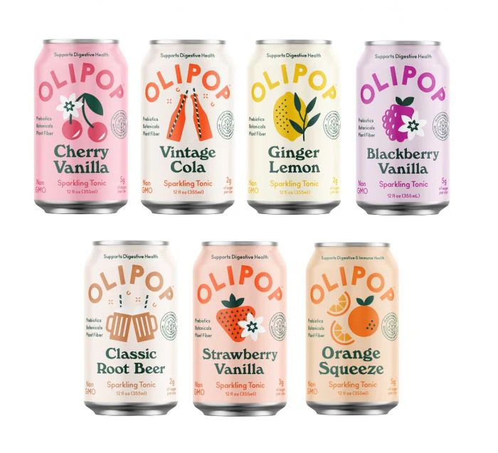 Olipop Sparkling Tonic Prebiotic Drink - Mix & Match Custom Pack of 6