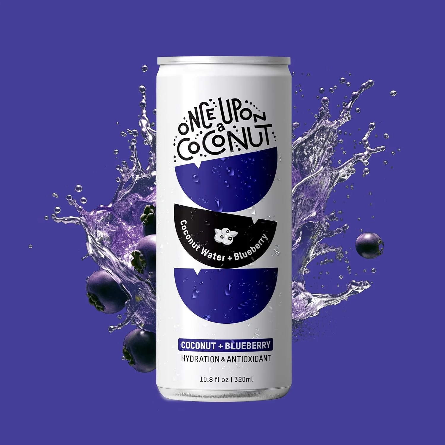 Once Upon a Coconut 100% Pure Coconut Water, Blueberry, 10.8oz (Pack of 12) - Image 3