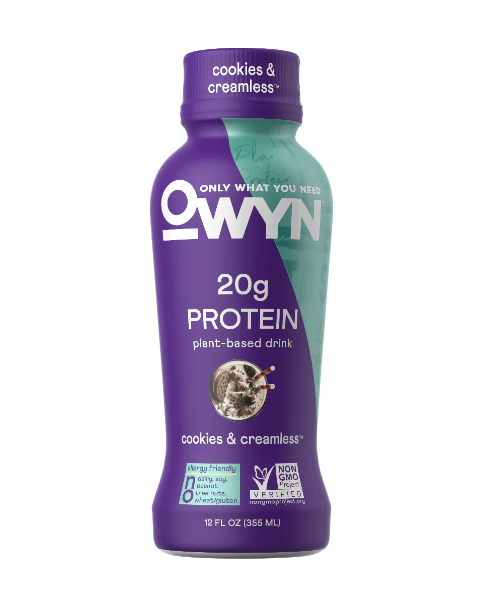 OWYN 100% Plant-Based Protein Shake - Cookies n' Creamless - 12 oz (12 Pack)