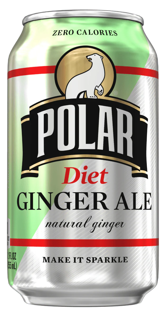 Polar Diet Ginger Ale 12oz Cans (Pack of 24)
