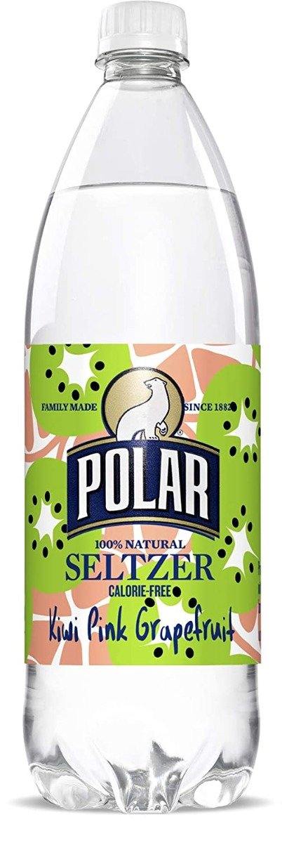 Polar Seltzer Kiwi Pink Grapefruit Limited Summer Edition Seltzer Water 1 Liter Bottles (Pack of 12)