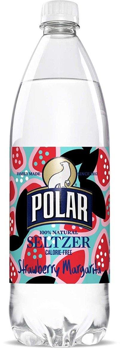 Polar Seltzer Strawberry Margarita Limited Summer Edition Seltzer Water 1 Liter Bottles (Pack of 12)