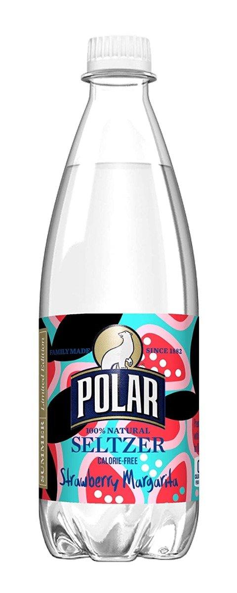 Polar Seltzer Strawberry Margarita Limited Summer Edition Seltzer Water 20oz Bottles (Pack of 24)