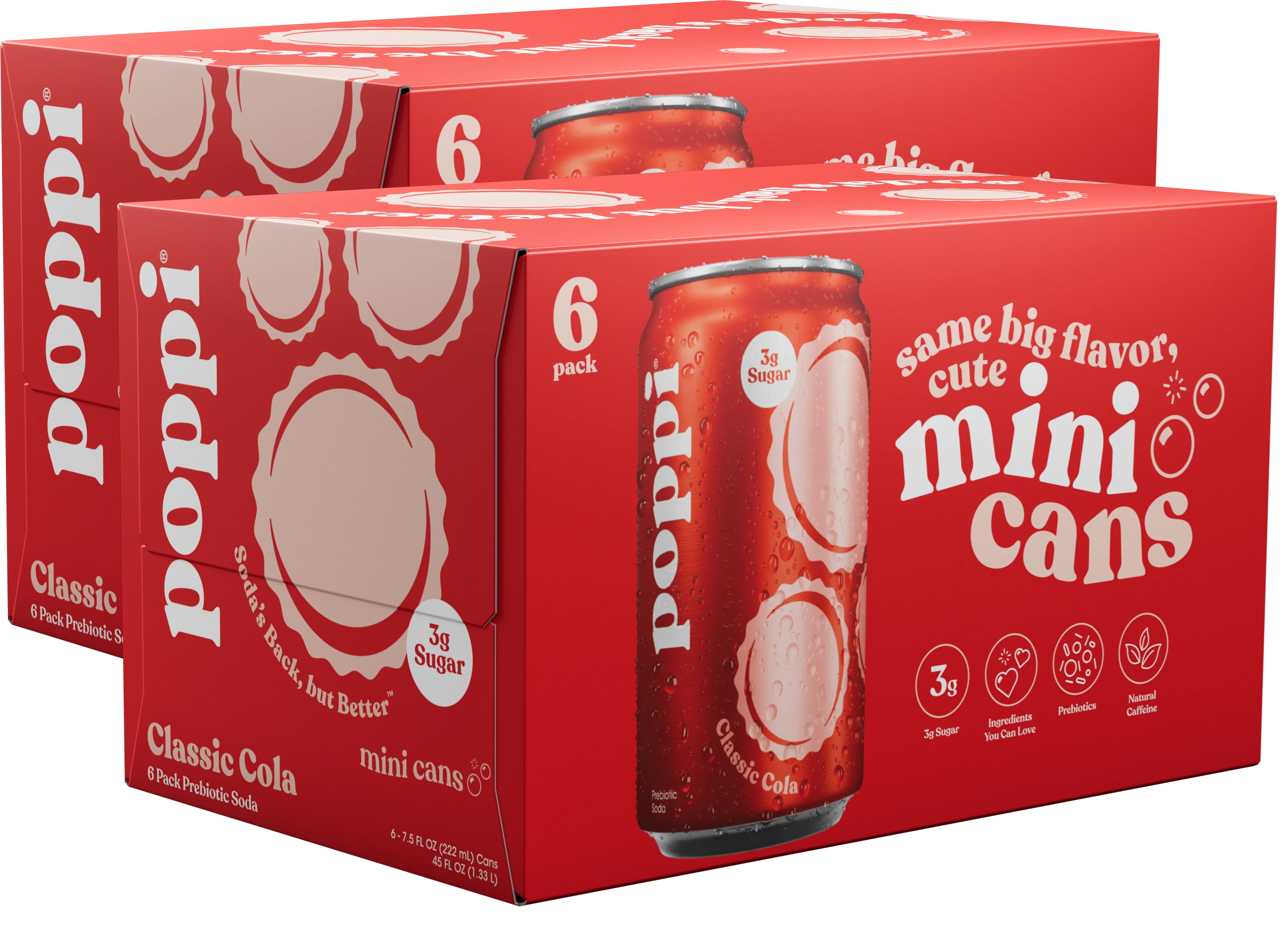 Poppi Prebiotic Soda, Classic Cola, 7.5oz Mini Cans - Multi-Pack - Image 2