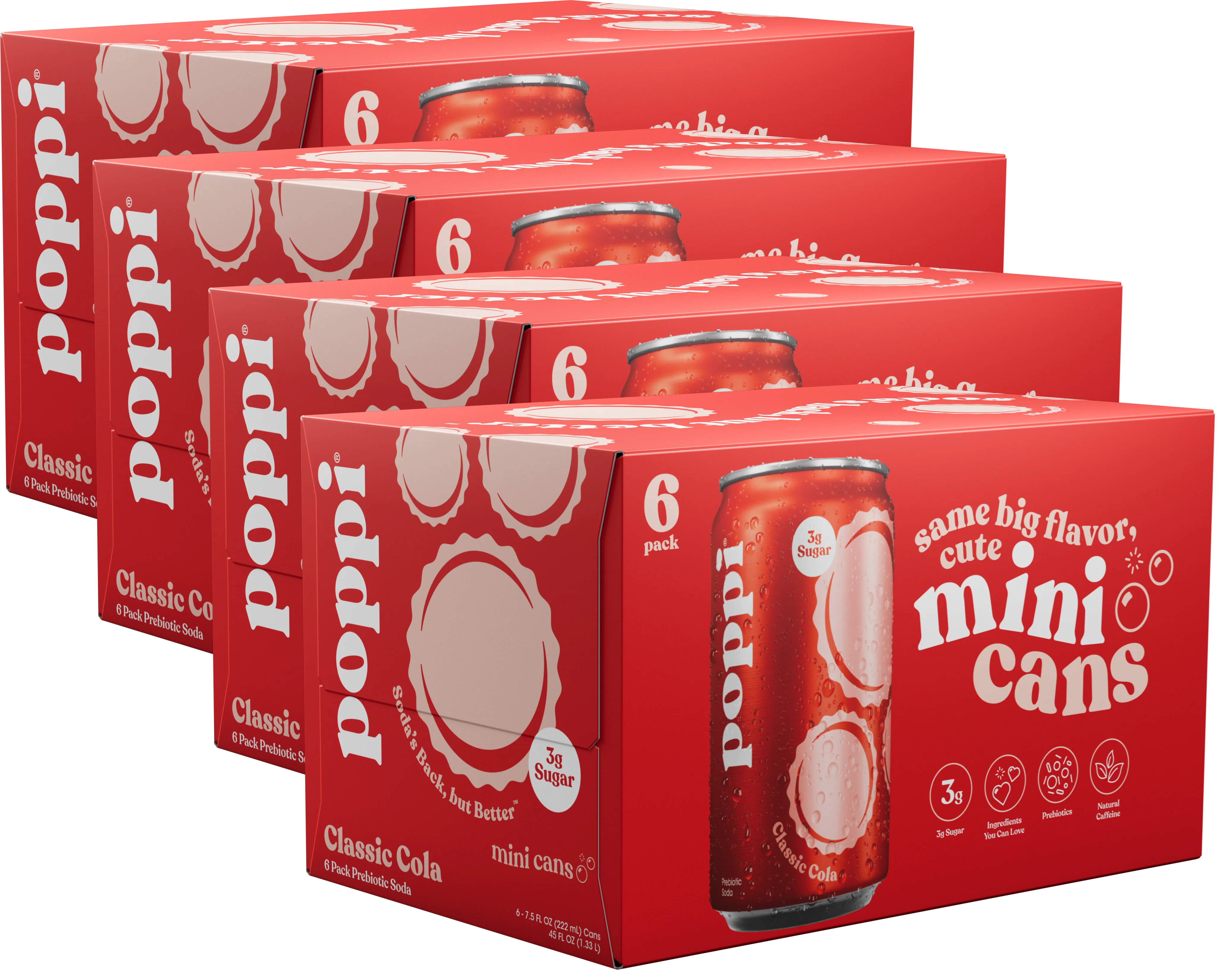 Poppi Prebiotic Soda, Classic Cola, 7.5oz Mini Cans - Multi-Pack - Image 3