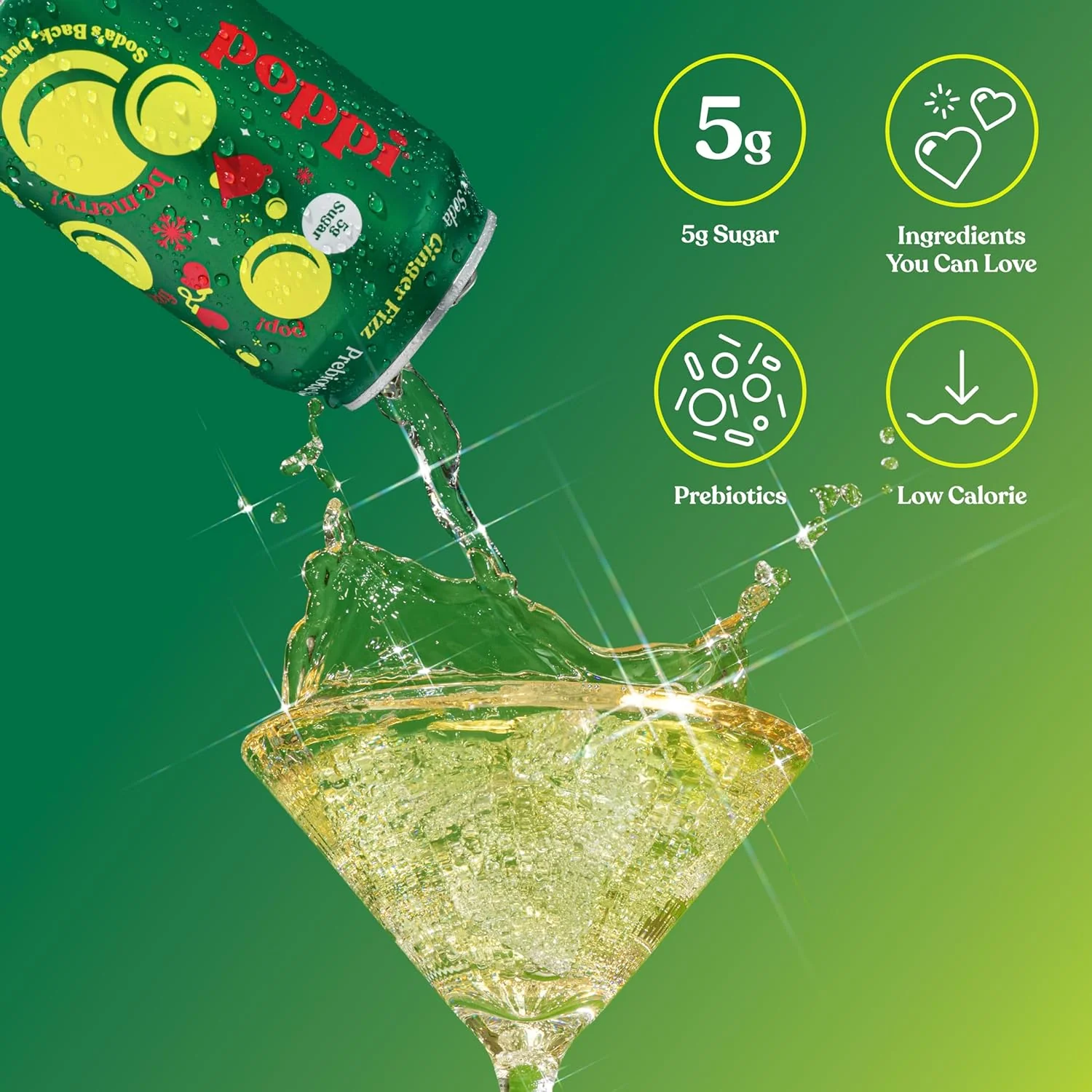 Poppi Prebiotic Soda, Ginger Fizz, 12oz (Pack of 12) - Image 4