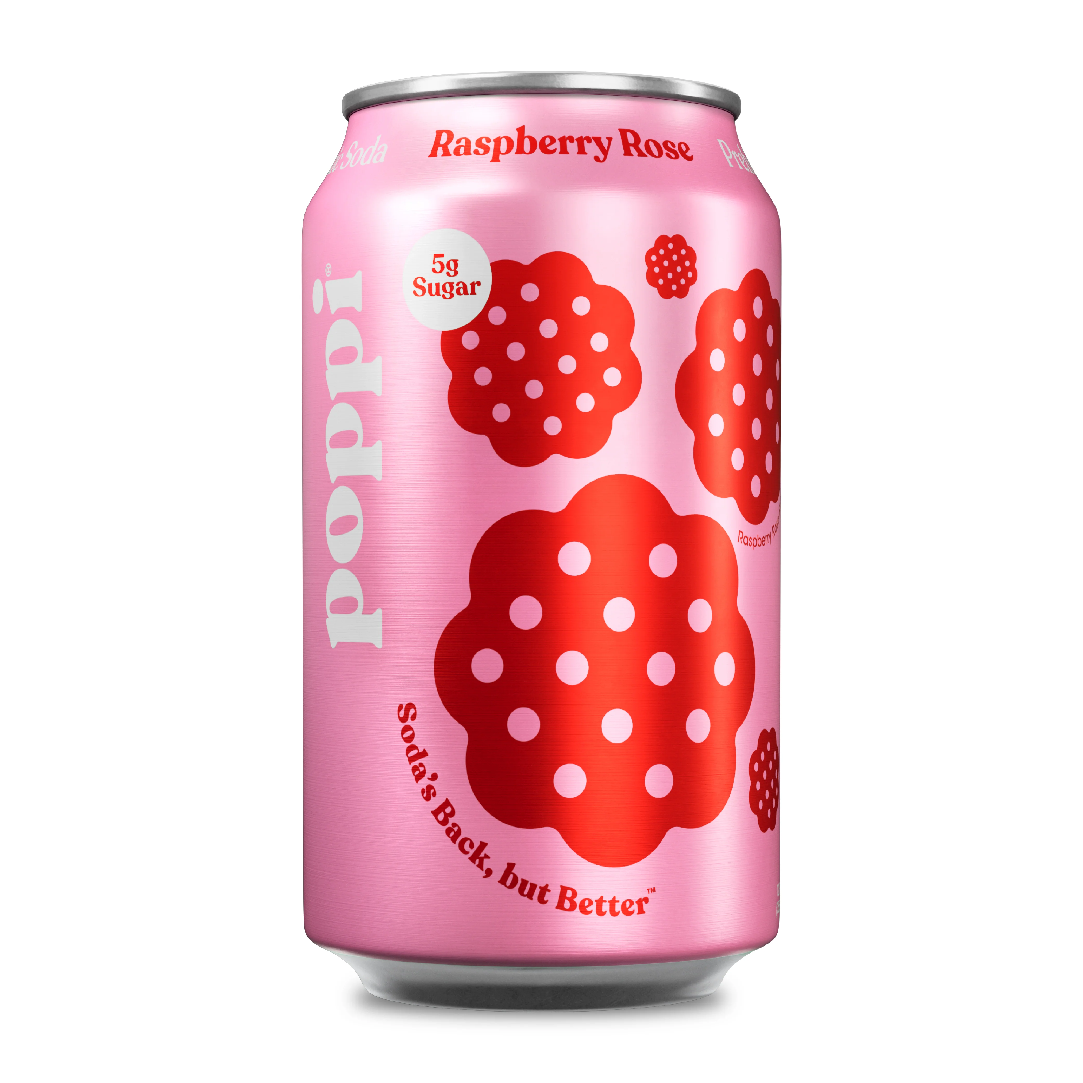 Poppi Prebiotic Soda, Raspberry Rose, 12 oz (Pack of 12) - Image 3