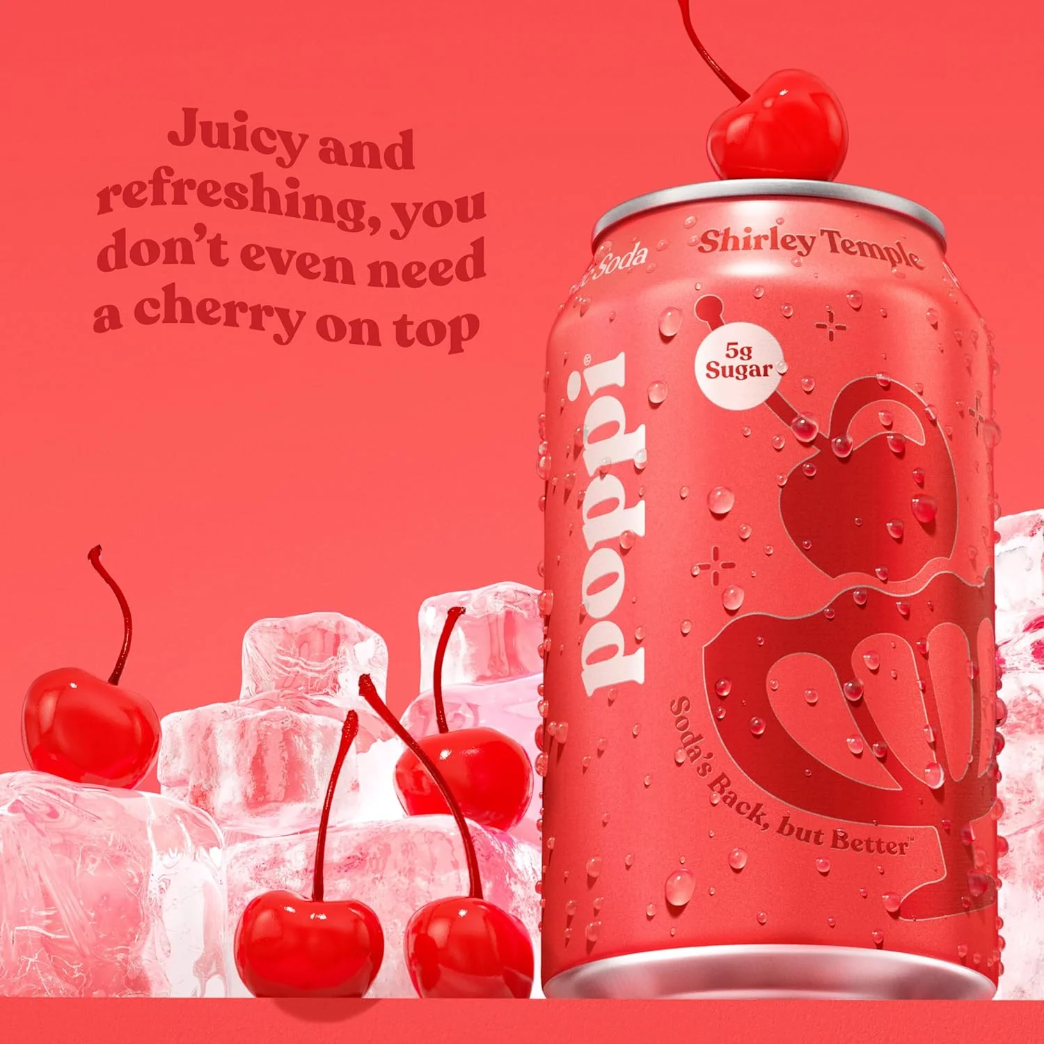 Poppi Prebiotic Soda, Shirley Temple, 12oz (Pack of 12) - Image 3