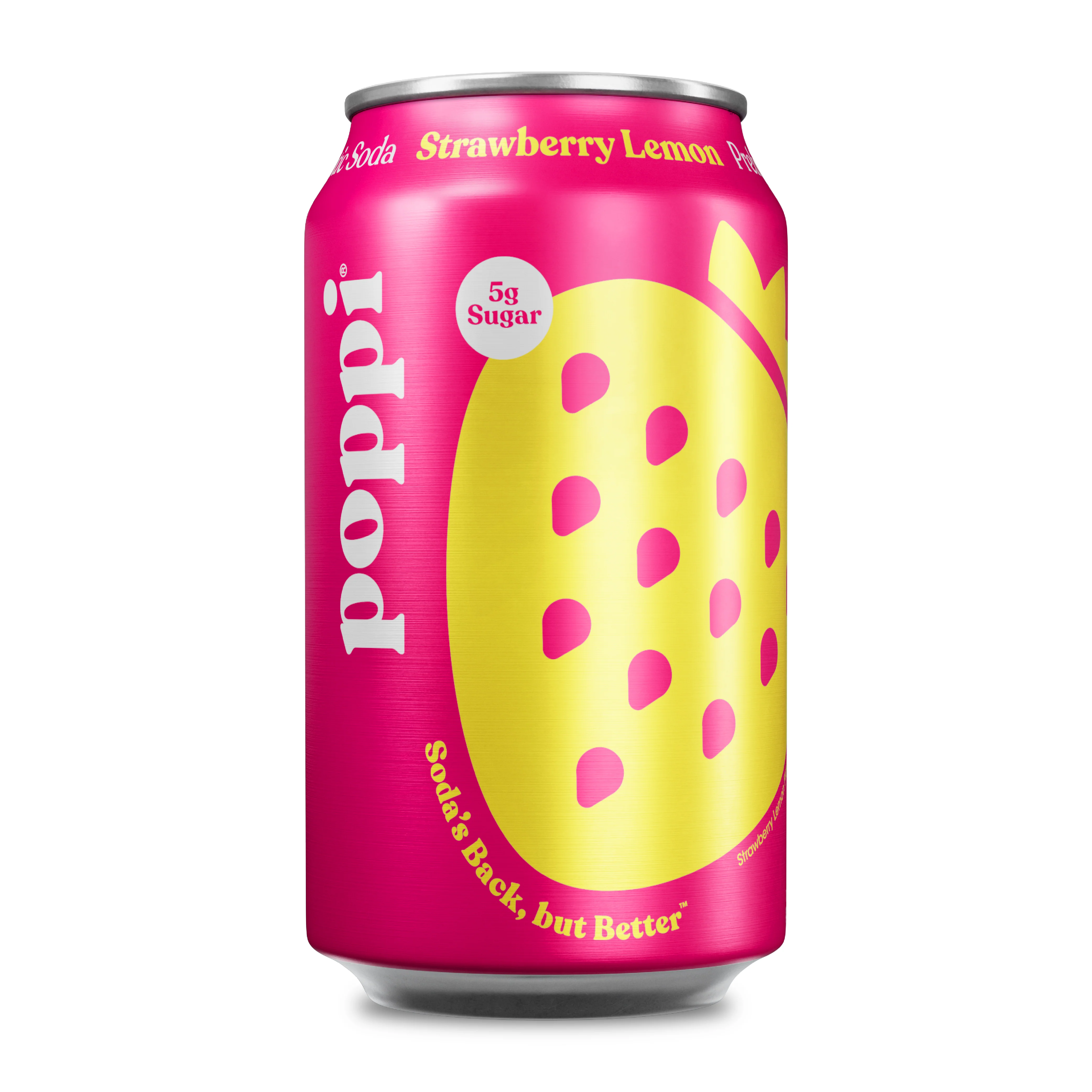 Poppi Prebiotic Soda, Strawberry Lemon, 12 oz (Pack of 12) EXPIRES MARCH 2026 - Image 3