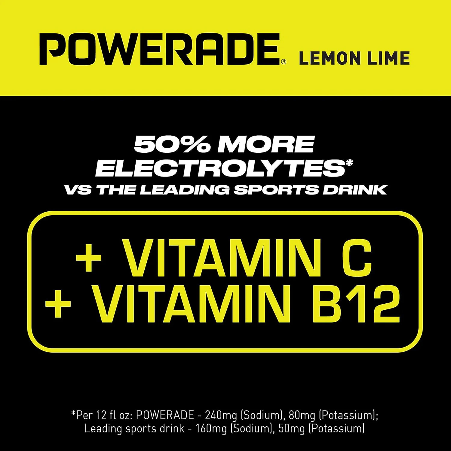 POWERADE Electrolyte Enhanced Sports Drink, Lemon Lime, 20 fl oz (Pack of 24) - Image 3