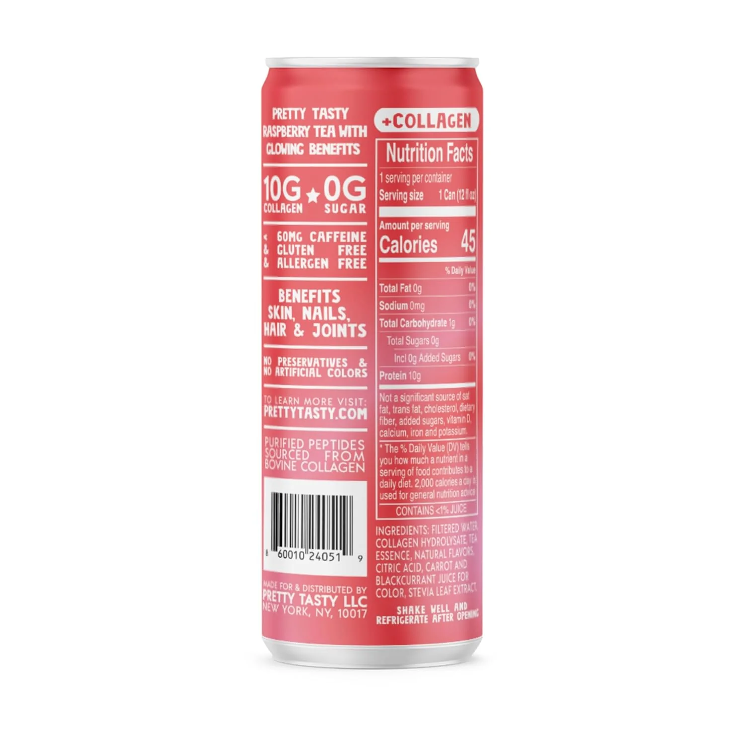 Pretty Tasty Collagen Tea, Raspberry, 12oz (Pack of 12) - Image 3