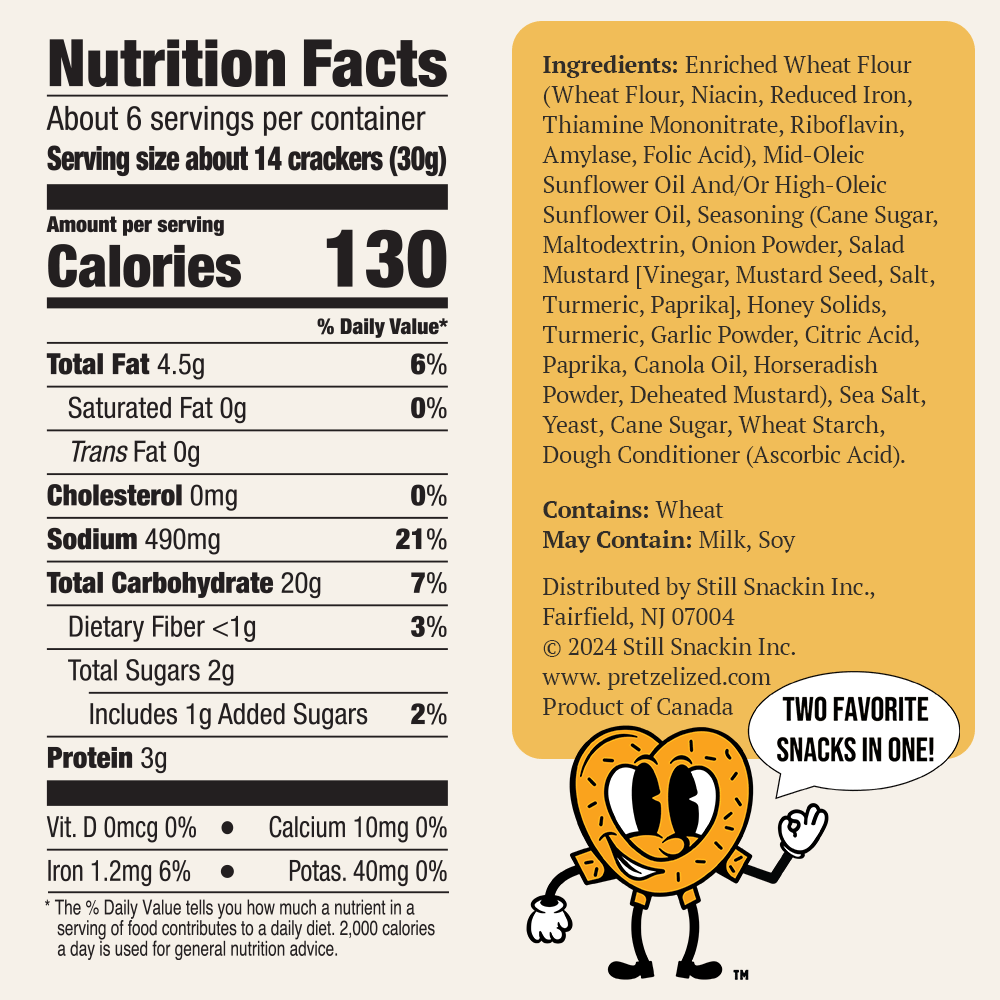 PRETZELIZED Pretzel Crackers, 3 Flavor Variety, 6.5oz Box - Multi-Pack - Image 3