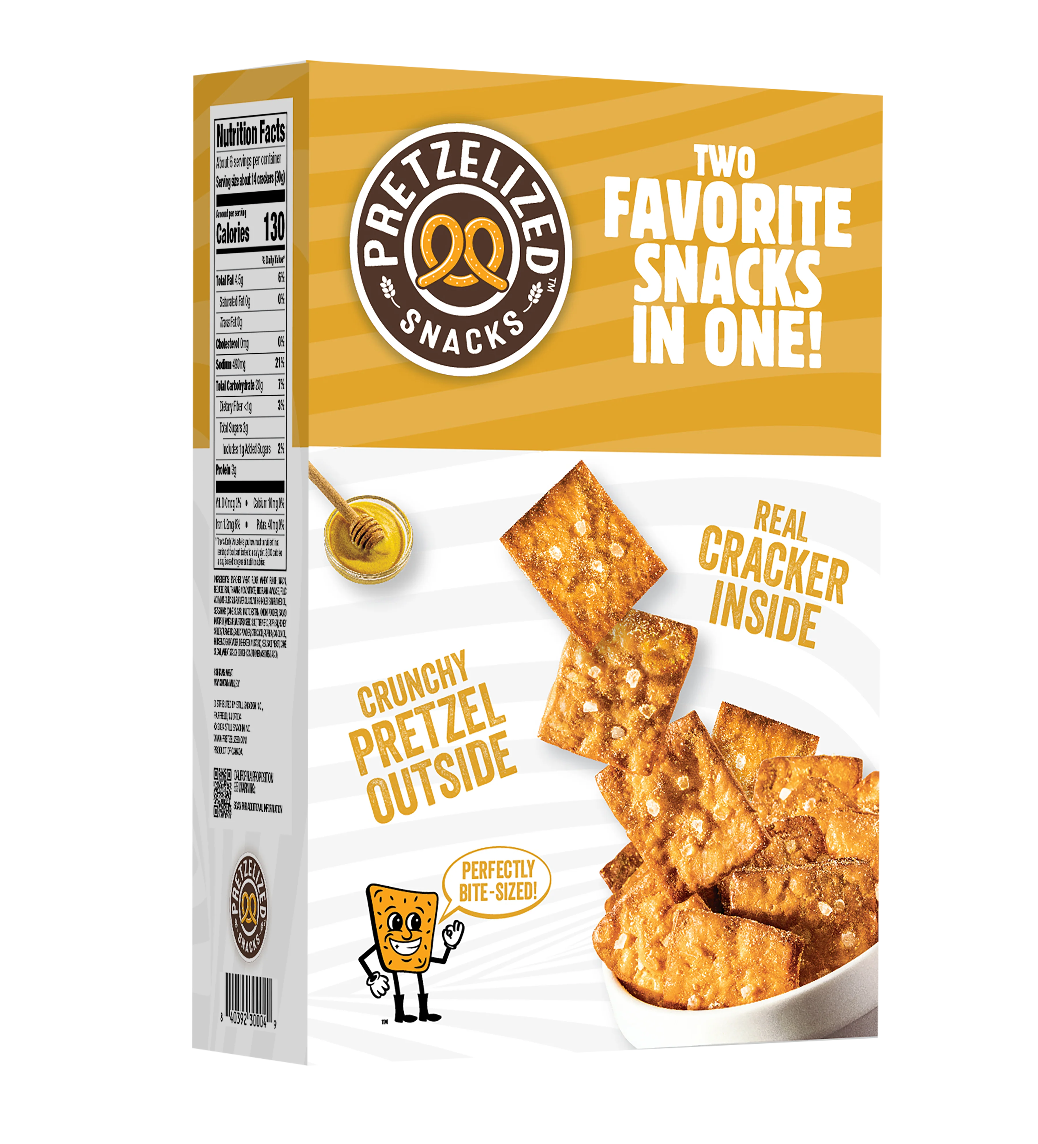 PRETZELIZED Pretzel Crackers, Honey Mustard Flavored, 6.5oz Box - Multi-Pack - Image 3