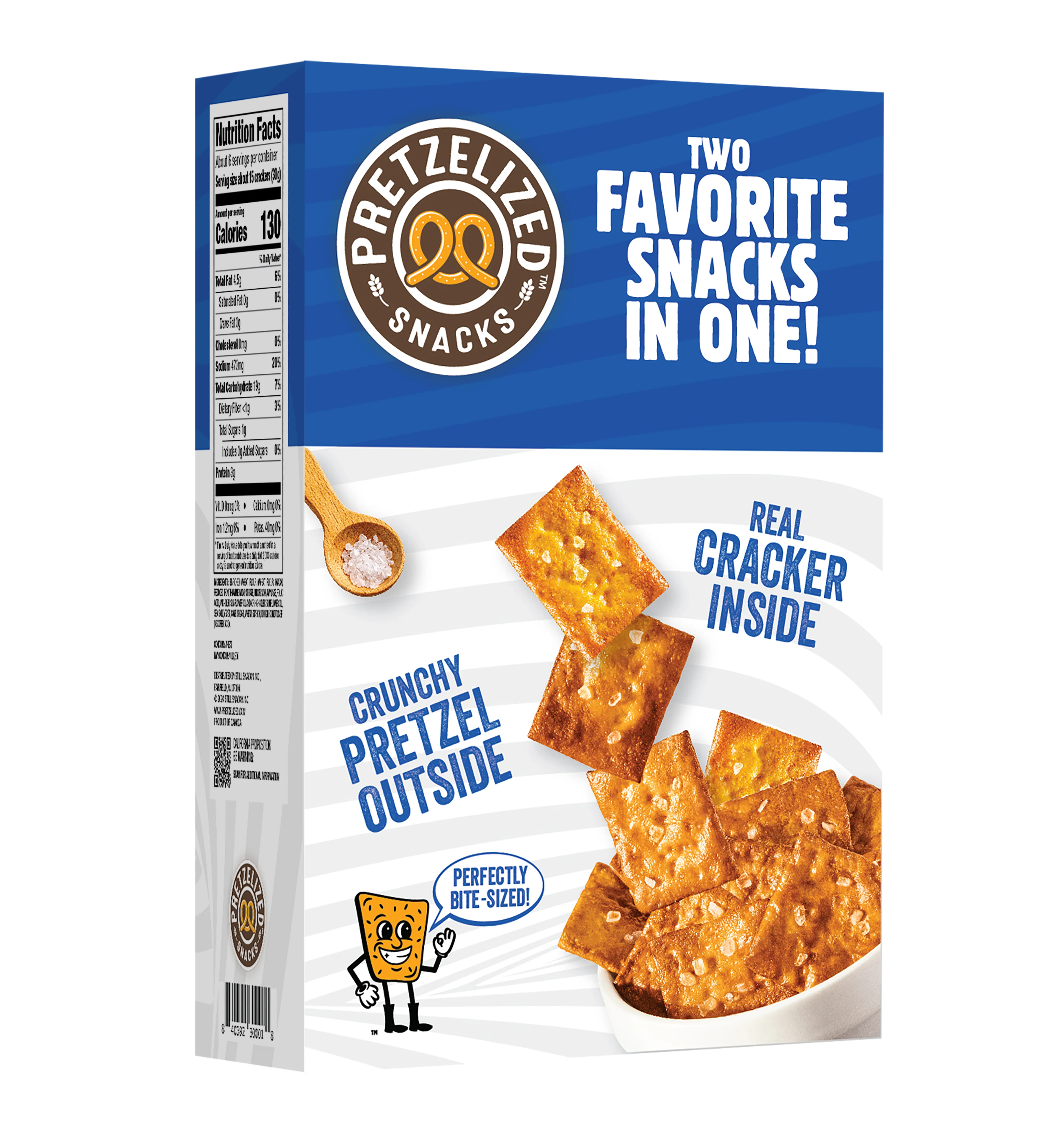 PRETZELIZED Pretzel Crackers, Sea Salt Flavored, 6.5oz Box - Multi-Pack - Image 3