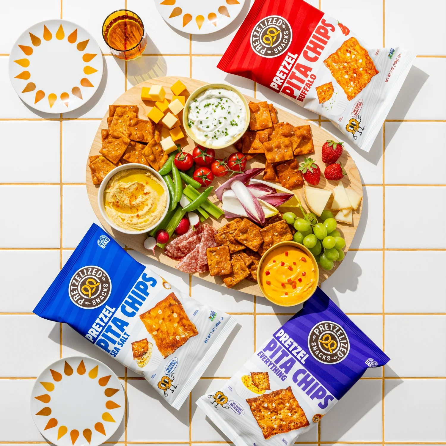 PRETZELIZED Pretzel Pita Chips, Everything Flavored, 7oz Bag - Multi-Pack - Image 4