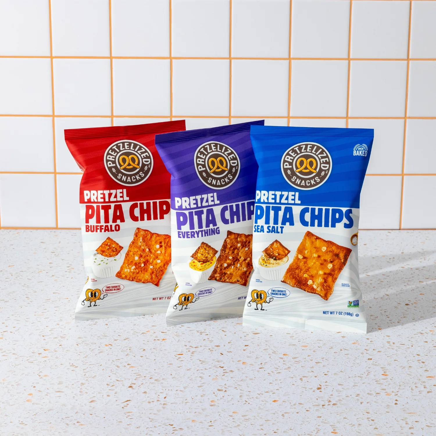 PRETZELIZED Pretzel Pita Chips, Sea Salt Flavored, 7oz Bag - Multi-Pack - Image 6