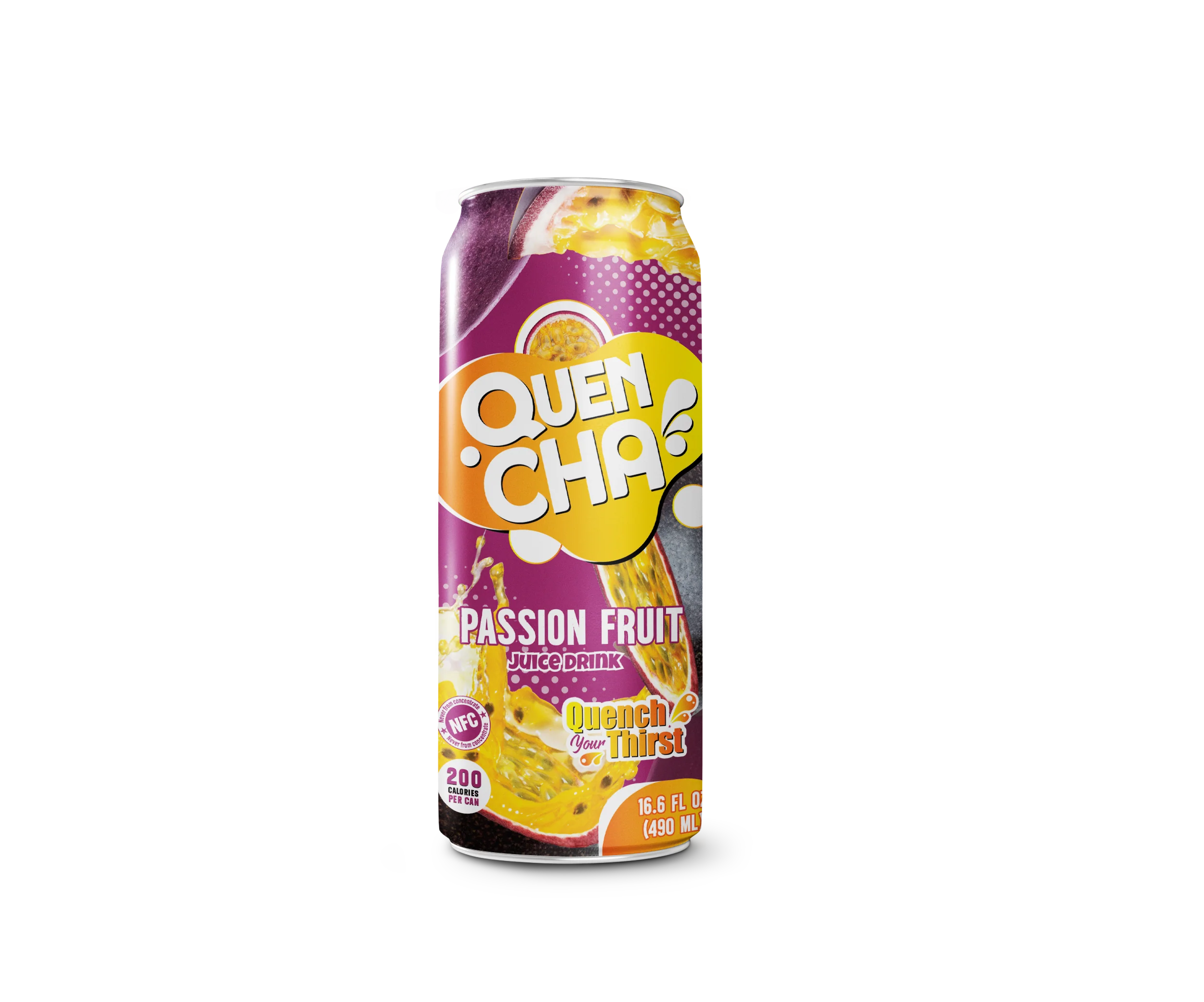 Quencha Juice Drink, Passion Fruit, 16.6oz - Multi-Pack
