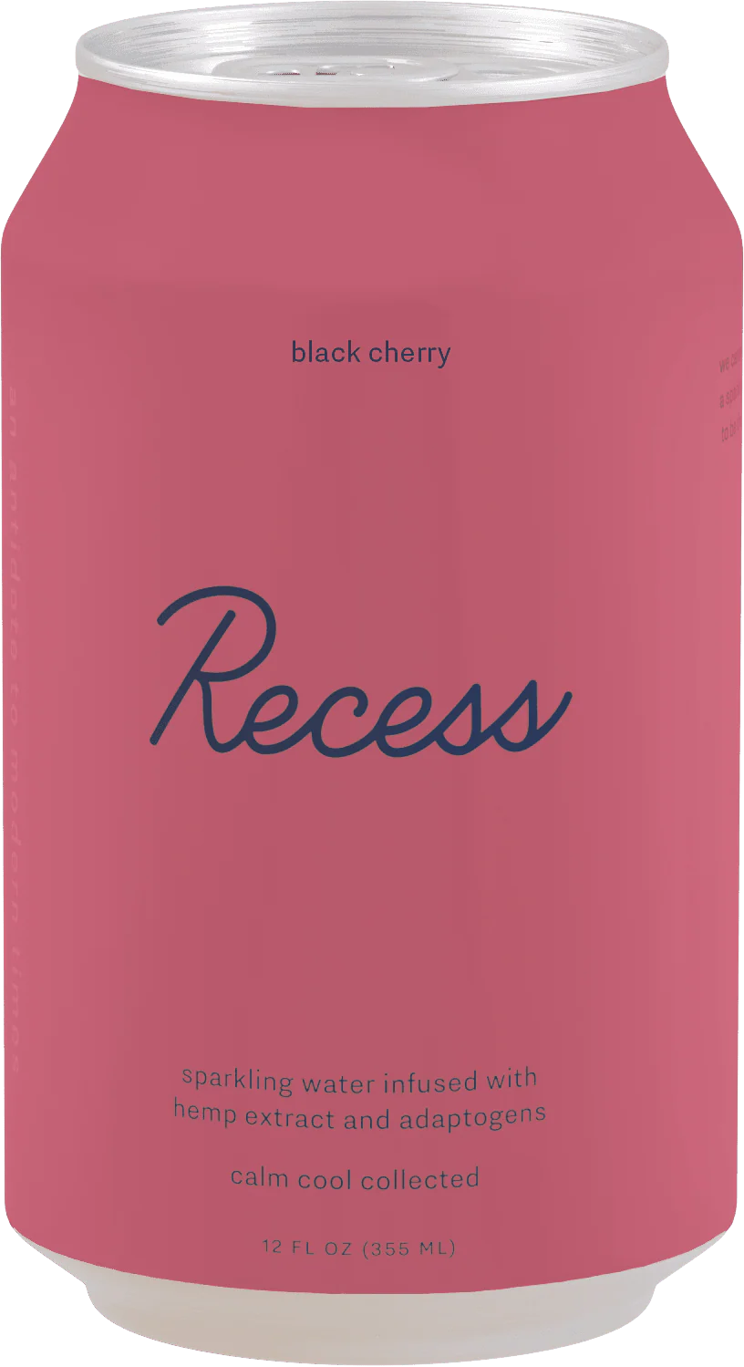 Recess Sparkling Drink, Black Cherry, 12oz (Pack of 12)