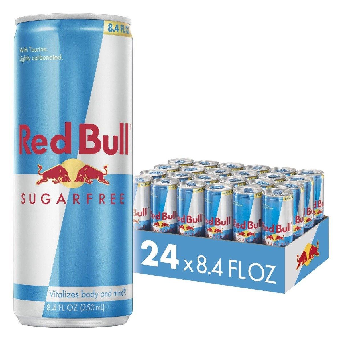 Red Bull Energy Drink Sugar Free 8.4 Fl Oz Cans (Pack of 24)