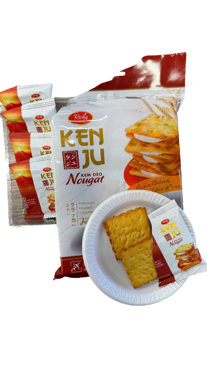 Richy Kenju Nougat Cream Cracker, 186g - Multi-Pack - Image 6