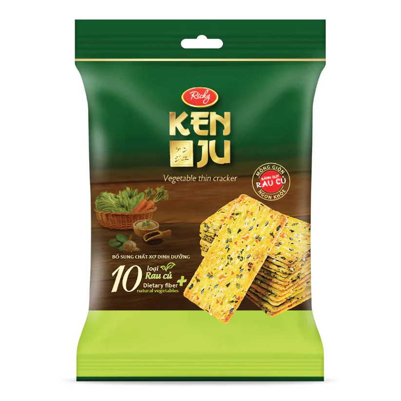 Richy Thin Vegetable Crackers 192g - Multi-Pack
