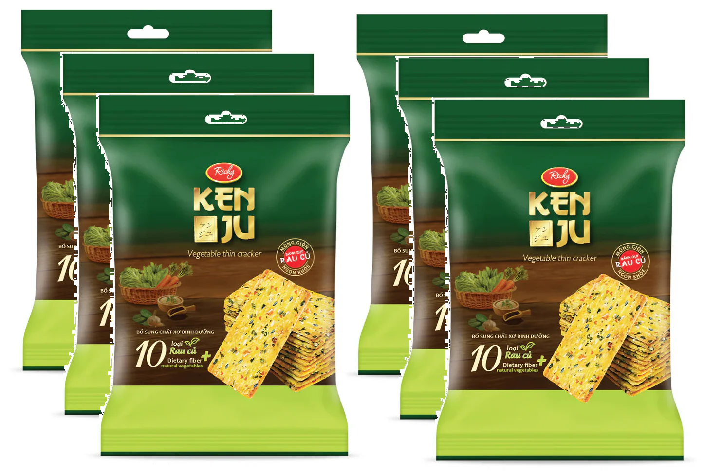 Richy Thin Vegetable Crackers 192g - Multi-Pack - Image 3