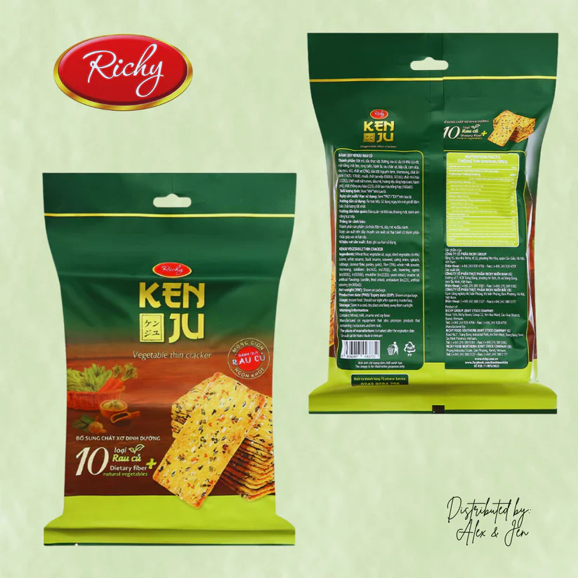 Richy Thin Vegetable Crackers 192g - Multi-Pack - Image 5