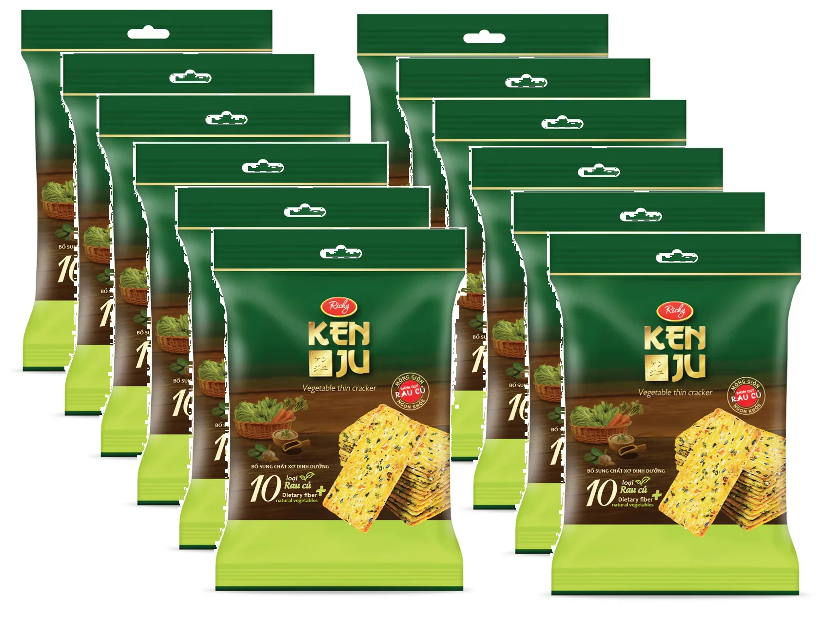 Richy Thin Vegetable Crackers 192g - Multi-Pack - Image 6