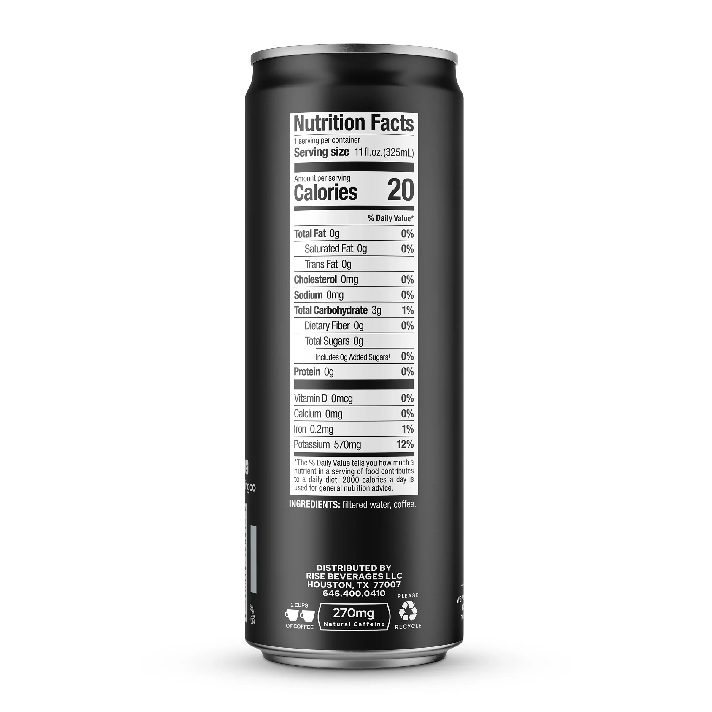 RISE Brewing Co. Cold Brew Coffee, Original Black, 11oz (Pack of 12) - Image 3