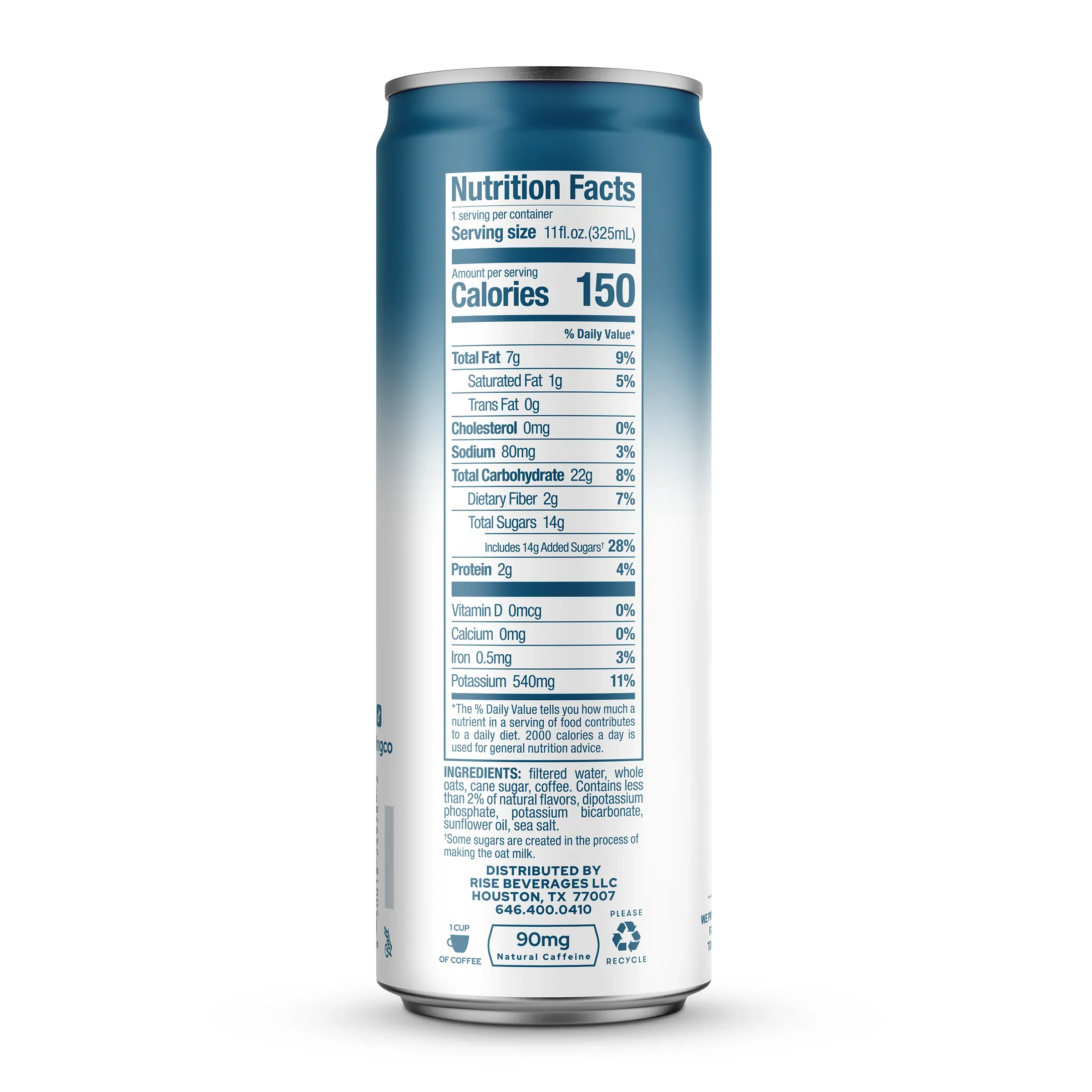 RISE Brewing Co. Cold Brew Latte, Vanilla, 11oz (Pack of 12) - Image 2
