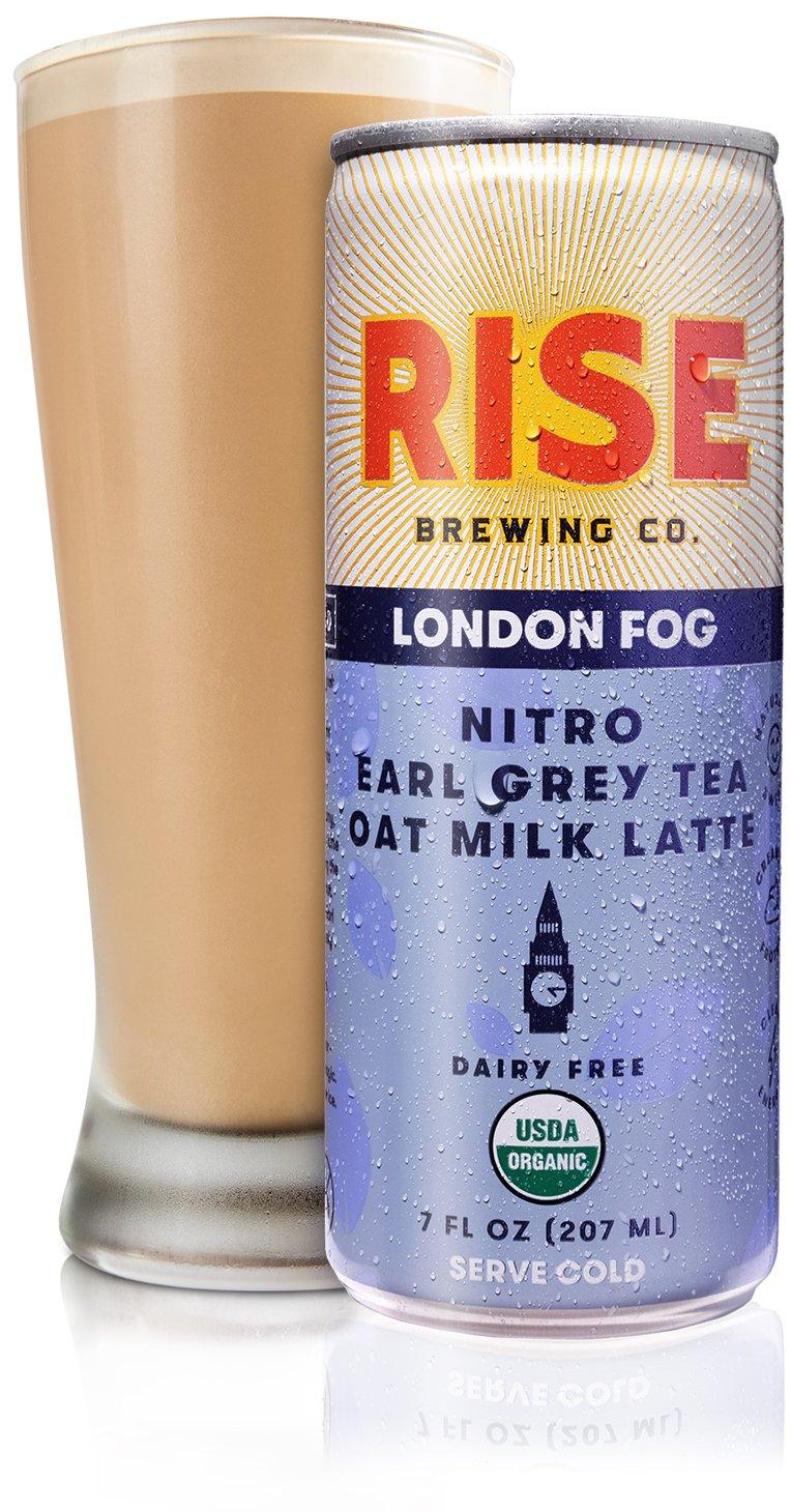 RISE Brewing Co. London Fog Earl Grey Tea Oat Milk Nitro Latte, 7 fl. oz. Cans (Pack of 12)