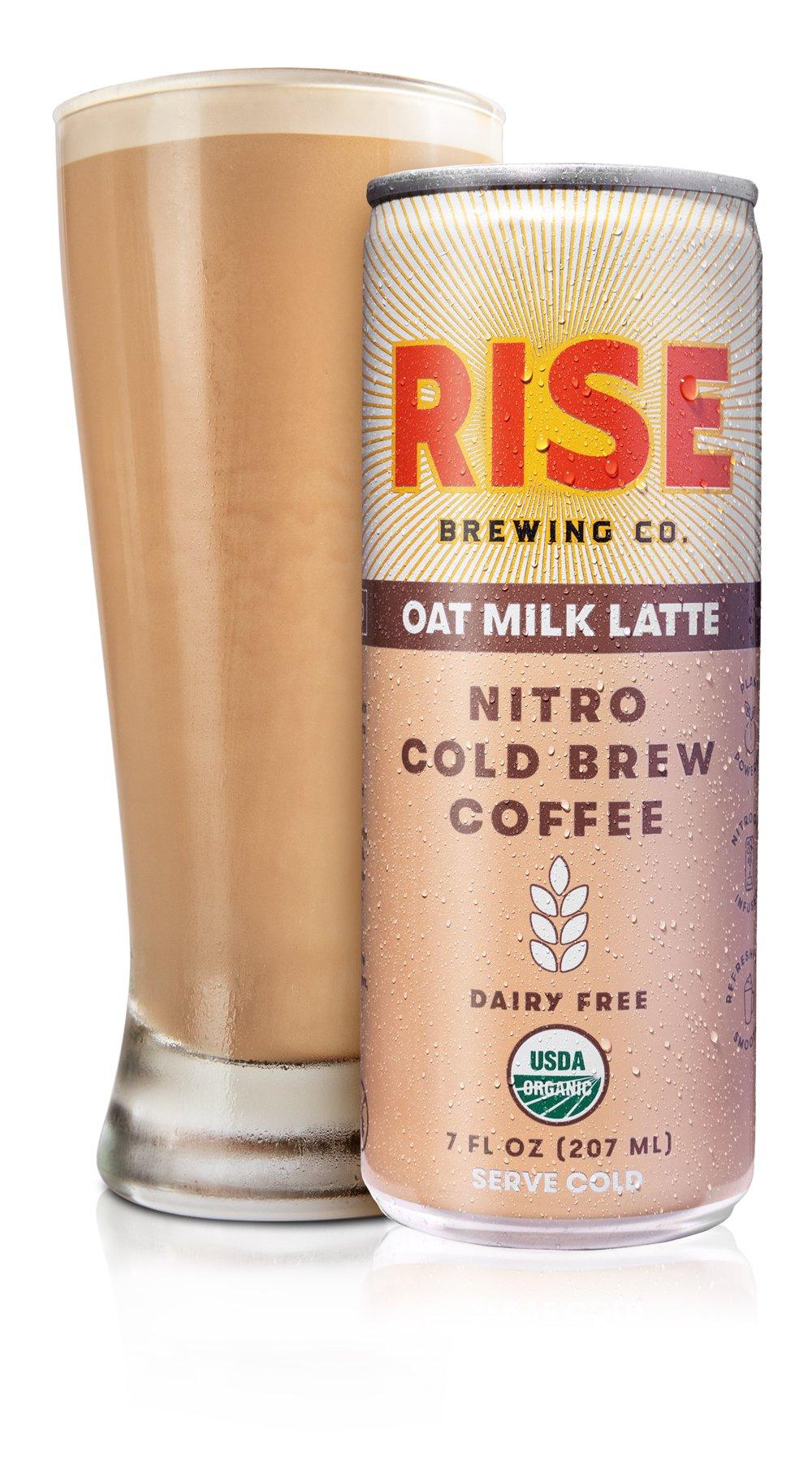 RISE Brewing Co. Nitro Cold Brew Coffee, Oat Milk Latte, 7 fl. oz. Cans (Pack of 12) - Image 6