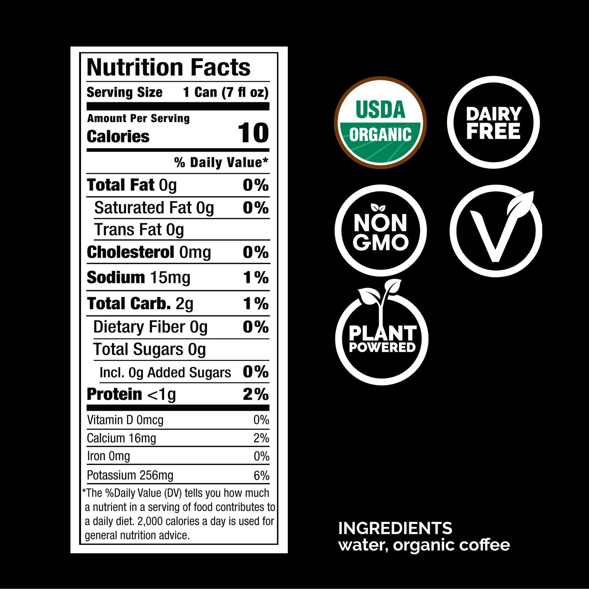 RISE Brewing Co. Nitro Cold Brew Coffee, Original Black, 7 fl. oz. Cans (Pack of 12) - Image 2